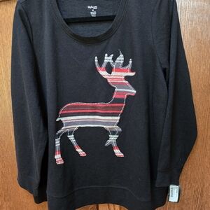 Style & Co. Reindeer Top NWT